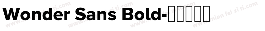 Wonder Sans Bold字体转换